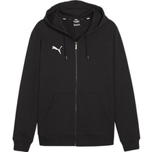 Puma Teamgoal Casuals Hooded Erkek Futbol Ceketi Siyah Düz Desenli L Beden Sezonluk