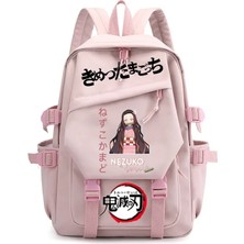 Yuying Shop No.18 Stili Demon Slayer Nezuko Sırt Çantası Kimetsu No Yaiba Karikatür Anime Erkek Kız Schoolbag Ilköğretim Ortaokul Öğrencileri Okul Çantası (Yurt Dışından)