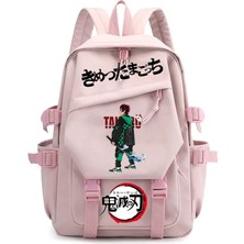 Yuying Shop No.18 Stili Demon Slayer Nezuko Sırt Çantası Kimetsu No Yaiba Karikatür Anime Erkek Kız Schoolbag Ilköğretim Ortaokul Öğrencileri Okul Çantası (Yurt Dışından)