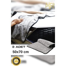 HRPAK Mikrofiber Oto Yıkama ve Araba Kurulama Bezi Büyük Boy 50X70 cm 3 Adet