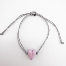Hanecambaz Murano Pembe Mini Kalp Bileklik
