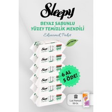 Sleepy 50' Li Beyaz Sabunlu Yüzey Havlusu 6 Al 5 Öde Hediyeli