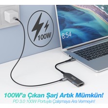 Bix BX03HB MAX 4in1 Type-C Hub 4K@30Hz HDCP HDMI, PD Port, 2x USB, Macbook Uyumlu Çoklayıcı Adaptör