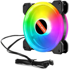 Coolmoon -  4 Adet 12CM Rgb Kasa Fanı (12V 6 Pin ) + Kontrolcü + Kumanda