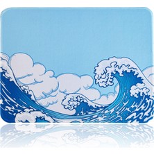 Evet Uygun 40X30CM Mouse Pad Kaymaz Kauçuk Taban Dikişli Gaming Oyuncu Mousepad Japon Dalga