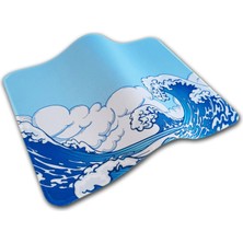 Evet Uygun 40X30CM Mouse Pad Kaymaz Kauçuk Taban Dikişli Gaming Oyuncu Mousepad Japon Dalga