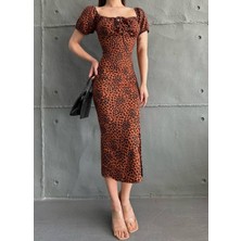 Ded Collection Kadın Göğüs Bağlama Kısa Kollu Yazlık Elbise