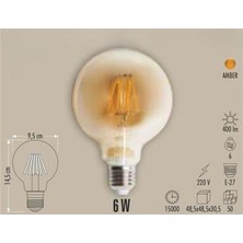 Linway Rustik LED Ampul Glop Uzun Fılament Gün Işığı 6W
