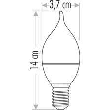 Linway Buji Fılament Ampul Damla Kivrik Uc GünIşığı 8W-2 adet