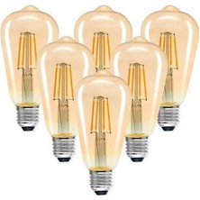 Linway Rustik LED Fılament Ampul Amber 6W