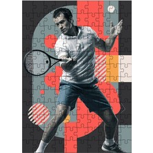 Karizma Tablo Ahşap Mdf Puzzle Yapboz Tenis Temalı 120 Parça 25*35 cm