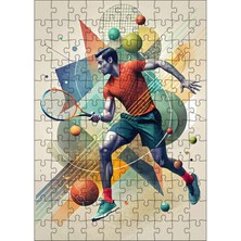 Karizma Tablo Ahşap Mdf Puzzle Yapboz Tenis Temalı 120 Parça 25*35 cm