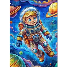 Karizma Tablo Ahşap Mdf Puzzle Yapboz Astronot Çocuk 120 Parça 25*35 cm