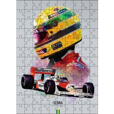 Ekart Ahşap Mdf Puzzle Yapboz Ayrton Senna Formula 1 120 Parça 25*35 cm