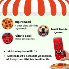 Havhav Market Köpek Oyuncak Seti 2 Adet Sesli Peluş Oyuncak Pizza ve Kutu Içecek Köpek Oyuncakları