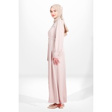 Beyza 3923 Bej  Tokalı Ferace