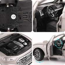 Dabo Audi Q5 Suv Model Araba Için 1/24 Uyumlu, Çinko Alaşım Geri Çekin Oyuncak Araba Çocuklar Için Ses ve Işık ile Erkek Kız Hediye (Gri) (Yurt Dışından)