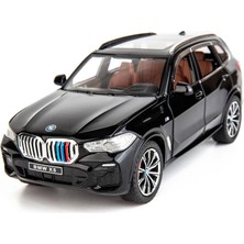 Cacao 1:24 Bmw X5 Suv Model Araba Oyuncak Için Uyumlu, Çinko Alaşım Geri Çekin Oyuncak Araba Çocuklar Için Ses ve Işık ile Erkek Kız Hediye (Siyah)1 (Yurt Dışından)