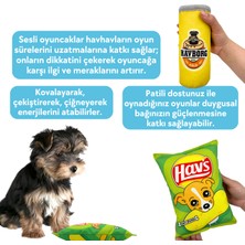 Havhav Market Köpek Oyuncak Seti 2 Adet Sesli Köpek Oyuncakları Peluş Cips ve Peluş Kutu Içecek