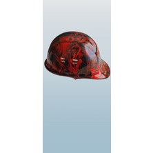 Pongee Rock Baret Özel Red Kurukfa  El Yapımı Baskı Kaliteli Ergonomik PGREDKURU300