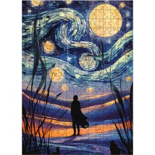 Ekart Ahşap Mdf Puzzle Yapboz Van Gogh Tarzı Dolunay 255 Parça 35*50 cm