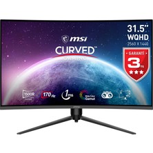 MSI 31.5" G32CQ5P 2560x1440 (WQHD) CURVE 1500R VA 170HZ 1MS ADAPTIVE-SYNC  GAMING MONITOR