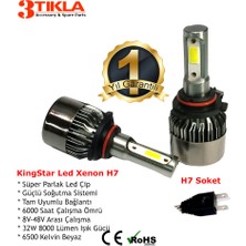 3 Tıkla Opel Zafira Life Kısa Far Ampul H7 Beyaz LED Xenon 8000 Lümen