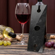 Decorita Cam Şarap Şişesi ve Kadeh Tutucu | Moreno | 10CM x 32CM