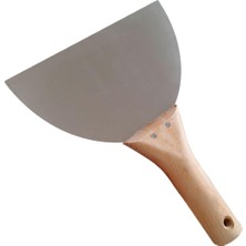 Badem10 Ahşap Saplı Metal Macun Spatula Temizlik Boya Sıva Kazıma Harç Karıştırma Ispatulası 18 cm