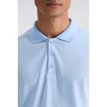 Jakamen Mavi Slim Fit Polo Yaka Erkek T-Shirt