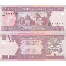 Emir Collection Afganistan 2002 Yılı 1 Afghanis Yabancı Kağıt Para Çil (Unc) Koleksiyon Para