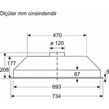 Siemens LB73NAA30 Gömme Aspiratör