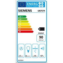 Siemens LB57574 Gömme Aspiratör