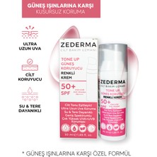 Zederma Tone Up  Spf 50+ Ton Eşitleyici Pembe Yüz Güneş Kremi Çok Yüksek Koruma 50 ml