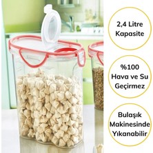 Miyo Life Kilitli Kapaklı Contalı Hava,su Sıvı Geçirmez 2,4 Litre Erzak Saklama KABI-SA590 (4390)