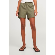 JJXX Jxpoppy Lınen Hw Shorts P Yeşil Kadın Şort