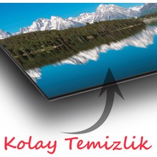 Duvar Sanatı Manzara Dağ ve Göl Panoramik Cam Tablo, Modern Ev Ofis Yatak Odası Duvar Dekoru, Hediyelik Cam