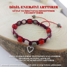 Vaoov 925 Ayar Gümüş Doğal Taşlı Dişil Enerji Bilekliği