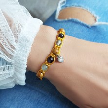 Vaoov 925 Ayar Gümüş Doğal Taşlı Sağlık Sistemini Güçlendiren Bileklik