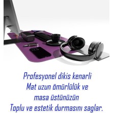 Deri Mousepad Oyuncu 80X40CM Matı Laptop ve Bilgisayar Uyumlu Geniş Gaming Masa Sümeni ve Mouse Pad Ofis Uyumlu Mürdüm