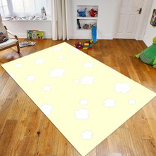 Viyana Home Dijital Baskılı Kaymaz Taban Yıkanabilir Çocuk Odası Oyun Halısı, V-Çocuk-08-Sarı,