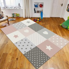 Viyana Home Dijital Baskılı Kaymaz Taban Yıkanabilir Çocuk Odası Oyun Halısı, V-Çocuk-10-Renkli,