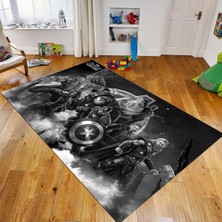 Viyana Home Dijital Baskılı Kaymaz Taban Yıkanabilir Çocuk Odası Oyun Halısı, V-Çocuk-39-Gri,