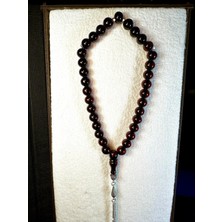 Anemore Collection Bordo Renkli Küre Kesim Çubuk Kehribar Tesbih T-131
