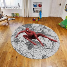 Viyana Home Dijital Baskılı Kaymaz Taban Yıkanabilir Yuvarlak Çocuk Odası Oyun Halısı, V-Y-Çocuk-41-Kırmızı,