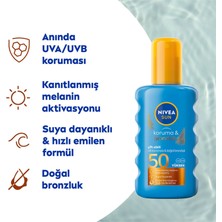 Nivea Sun SPF50 Güneş Koruyucu & Bronzluk Güneş Sütü Sprey 2 Adet 200 ml + Morfose Milk Fön Suyu 400 ml