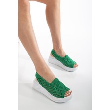 Suins Shoes Suins Mandy Kadın Triko Örgülü Sandalet