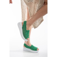 Suins Shoes Suins Mandy Kadın Triko Örgülü Sandalet