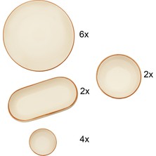 Homing 14 Parça 6 Kişilik Kahvaltı Takımı Sunumluk Seti