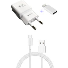 Dvr Gsm Android Type-C Uçlu Hızlı Şarj Aleti 3.1A 1 Metre Kablolu Hızlı Şarj Cihazı ve Mikro Dönüştürücü